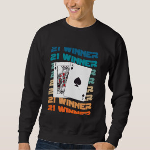 BLACKJACK Card Game Casino BLACKJACK Lovers Gamble Sweatshirt