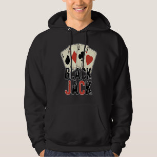 Blackjack Player Gambler 21 Card Casino Hoodie