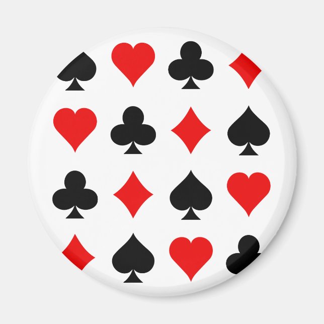 Blackjack / Poker Card Suits: Vector Art: Magnet (Front)
