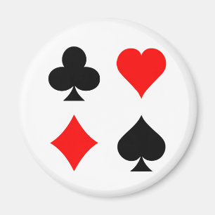 Blackjack / Poker Card Suits: Vector Art: Magnet