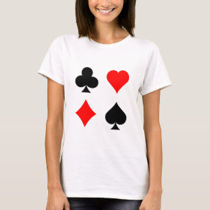 Blackjack / Poker Card Suits: Vector Art: T-Shirt