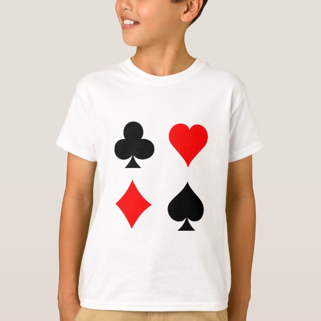 Blackjack / Poker Card Suits: Vector Art: T-Shirt (Front)