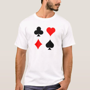 Blackjack / Poker Card Suits: Vector Art: T-Shirt