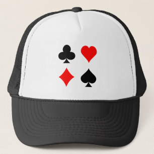 Blackjack / Poker Card Suits: Vector Art: Trucker Hat