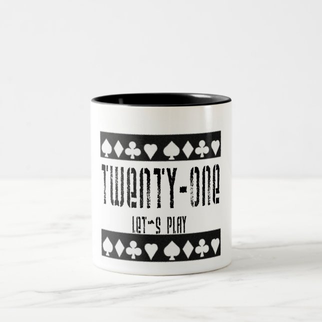 Blackjack Two-Tone Coffee Mug (Center)