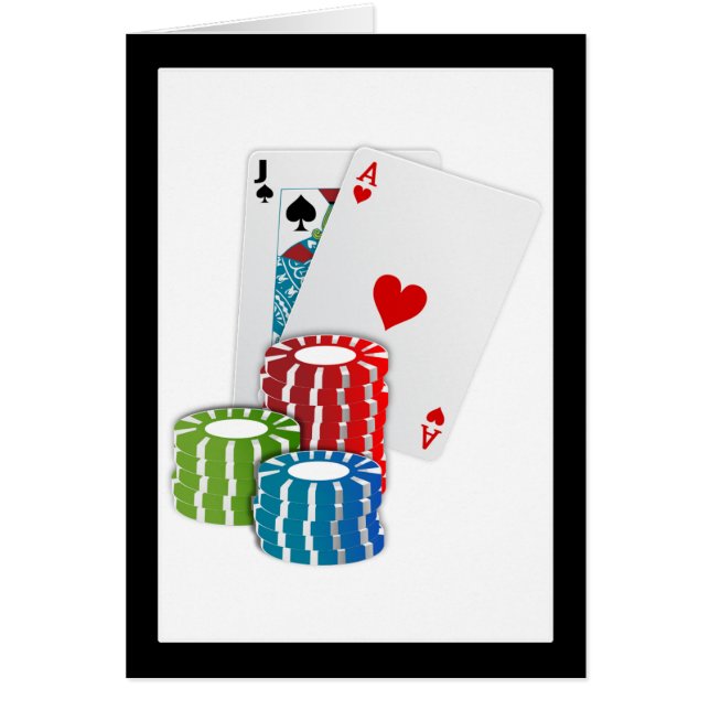 Blackjack with Poker Chips (Front)
