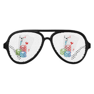 Blackjack with Poker Chips Aviator Sunglasses