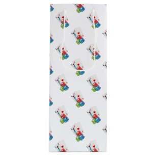 Blackjack with Poker Chips Wine Gift Bag