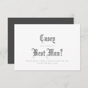 Blackletter Best Man Invitation