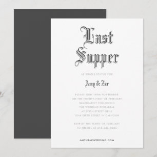 Blackletter Rehearsal Dinner Invitation