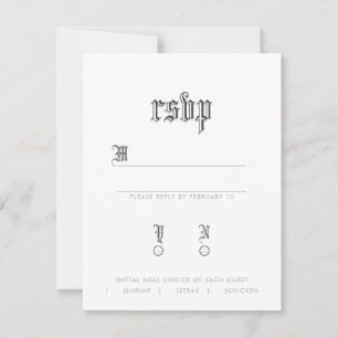 Blackletter RSVP Card