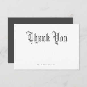 Blackletter Thank You Card
