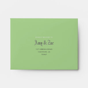 Blackletter Wedding RSVP Envelope