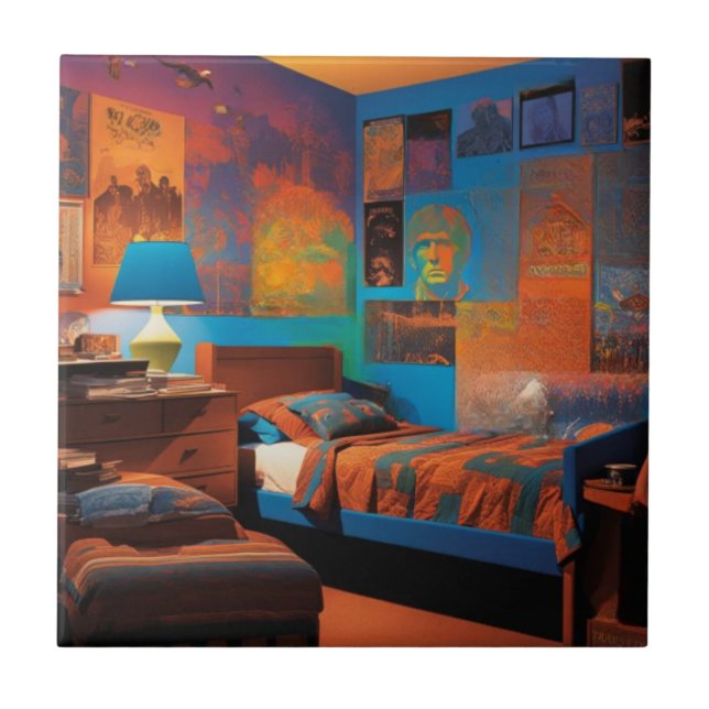 Blacklight Days Ceramic Tile (Front)