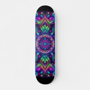 Blacklight Graffiti Pattern Skateboard