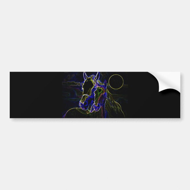 Blacklight Horses Bumper Sticker (Front)