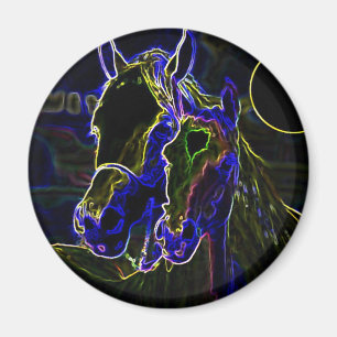 Blacklight Horses Magnet