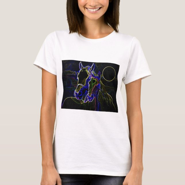 Blacklight Horses T-Shirt (Front)