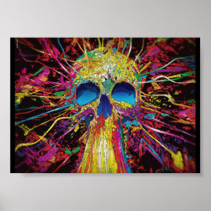 Blacklight poster skull