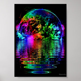 Blacklight Solar Reflections Poster