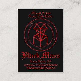 blackmasspent1, Occult Artist, Iconic Anti-Chri... Business Card