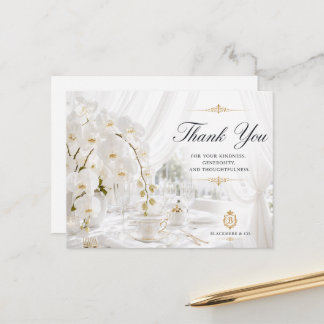 Blackmere & Co. White Orchid Thank You Card | Eleg
