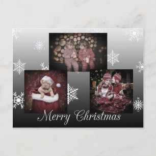 BlackMerry Christmas Personalised Photo Postcard