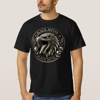 Blackmetal medal with eagle and head T-Shirt
