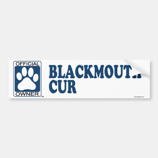 Blackmouth Cur Blue Bumper Sticker (Front)