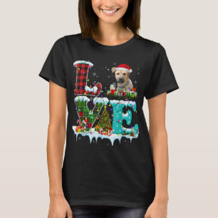 Blackmouth Cur Christmas Tree Lights Santa Dog Xma T-Shirt