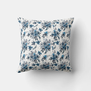 Black'n'Bleume Floral/Graphic Two-sided Cushion