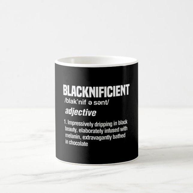 Blacknificent Black History Afro American African Coffee Mug (Center)