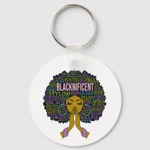 Blacknificent Black Queen Melanin Sista Girl Magic Key Ring