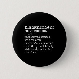 Blacknificent Dictionary Black History Month Pride 6 Cm Round Badge