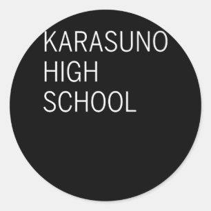 Blackorange Volleyball Practice Anime Manga Classic Round Sticker