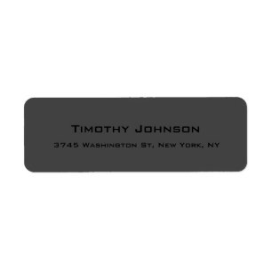Blackout Creative Professional Grey Modern Return Address Label