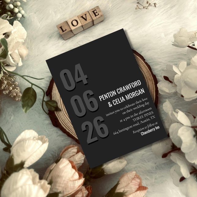 Blackout Date - Minimalist Wedding Invitation (Creator Uploaded)