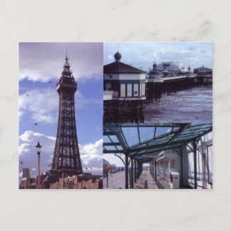Blackpool 3 Images Postcard