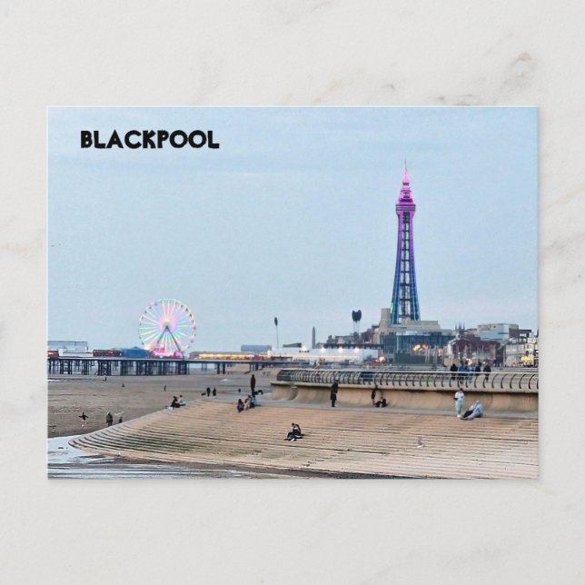 Blackpool Beach Postcard (Front)