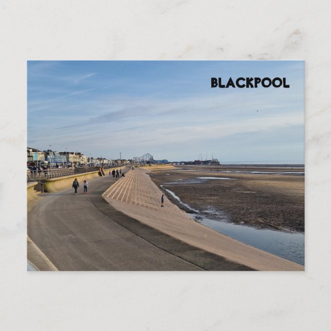 Blackpool Beach Postcard (Front)