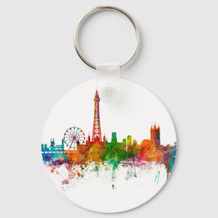 Blackpool England Skyline Key Ring