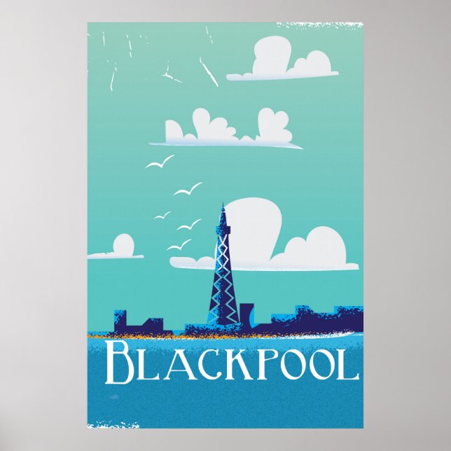 Blackpool, England vintage travel poster (Front)