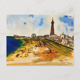 Blackpool Seaside Lancashire  Postcard