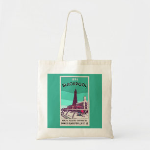 Blackpool Seaside Resort England Vintage Art Tote Bag