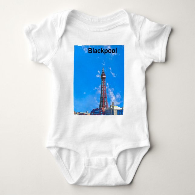 Blackpool Tower Baby Bodysuit (Front)