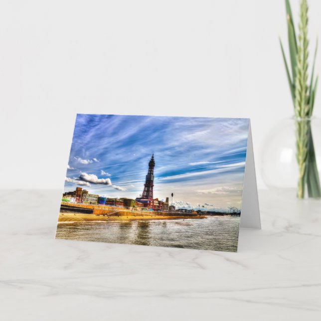 Blackpool Tower Greeting Card (Front)