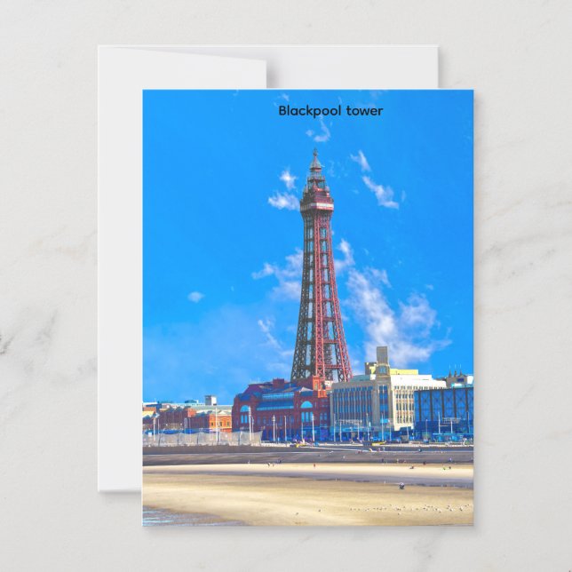 Blackpool Tower Magnetic Invitation (Front)