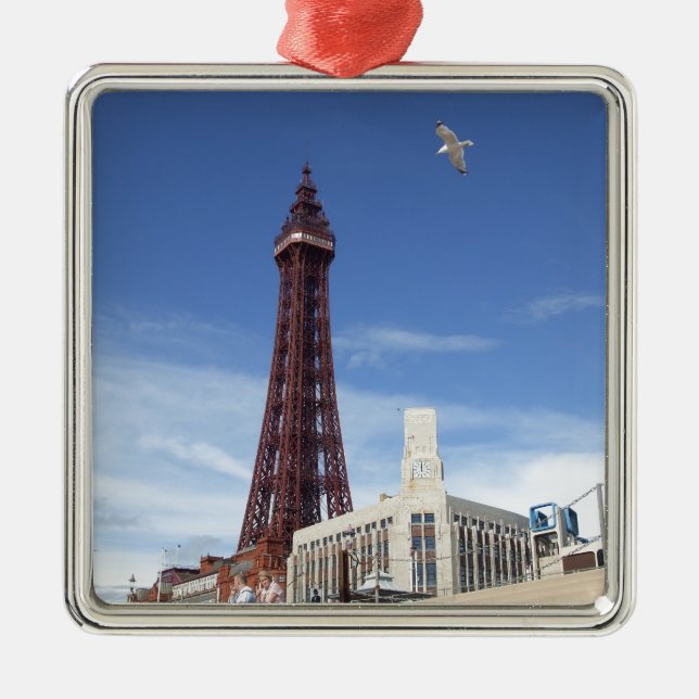 Blackpool Tower Metal Tree Decoration (Front)