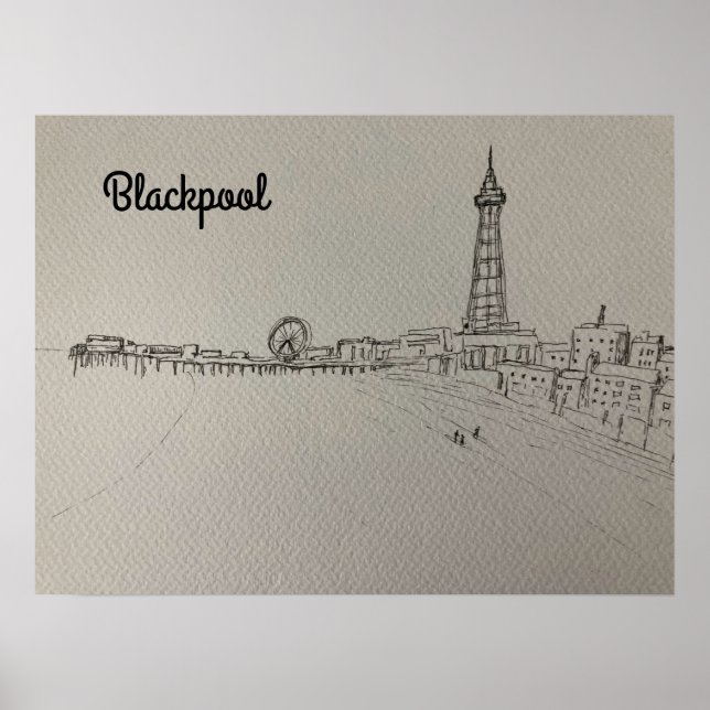 Blackpool Tower Original Art Poster (Front)