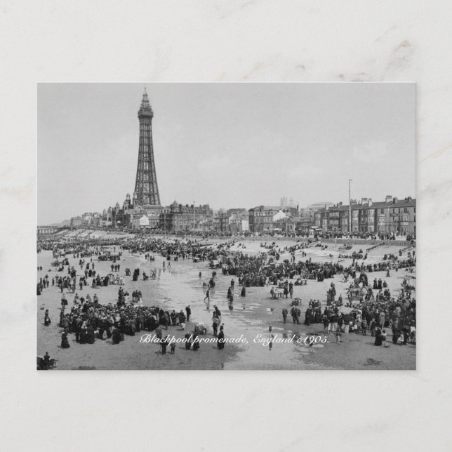 Blackpool Tower & promenade c1905, England  Postcard (Front)